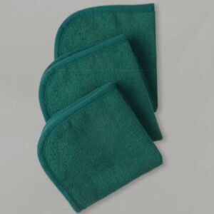 Norwex Ultra Plush Body and Face Cloths Set of 3 Malachite NWT